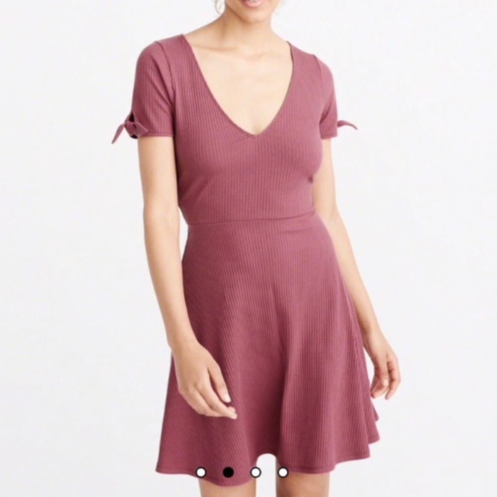 ⬇️🌹Abercrombie&Fitch (XL) Ribbed Midi Flare Dress - Picture 2 of 8